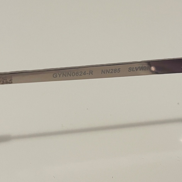 Nanette Lepore  GYNN0720-R NN285 Square Black Sunglasses Silver White Frame - Picture 7 of 8